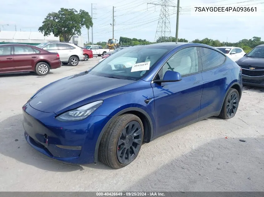 7SAYGDEE4PA093661 2023 Tesla Model Y Awd/Long Range Dual Motor All-Wheel Drive