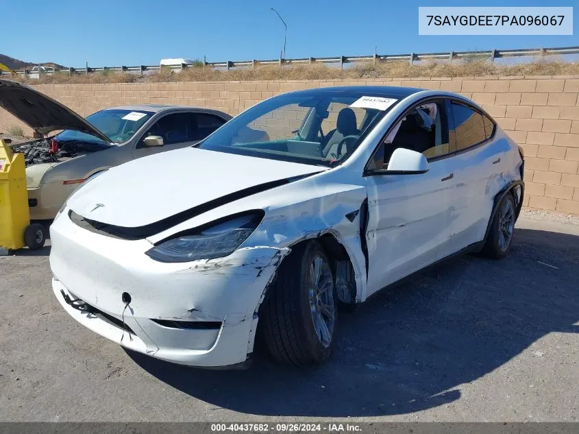 7SAYGDEE7PA096067 2023 Tesla Model Y Awd/Long Range Dual Motor All-Wheel Drive