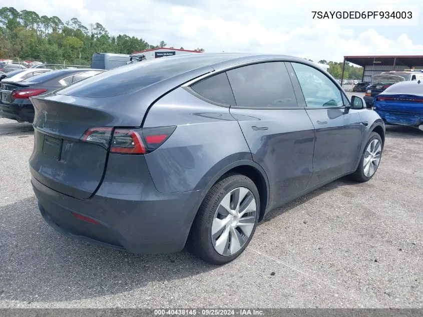 7SAYGDED6PF934003 2023 Tesla Model Y Rwd