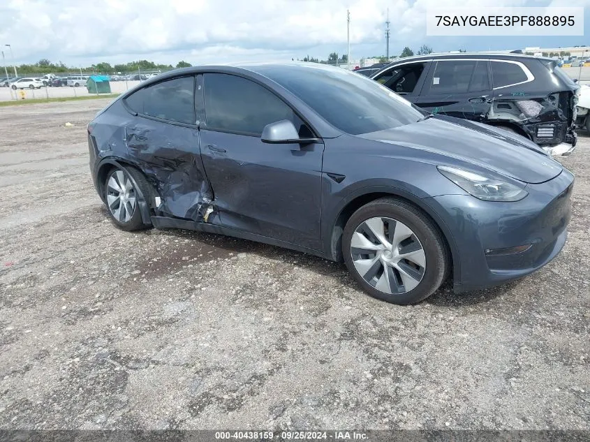 2023 Tesla Model Y Awd/Long Range Dual Motor All-Wheel Drive VIN: 7SAYGAEE3PF888895 Lot: 40438159