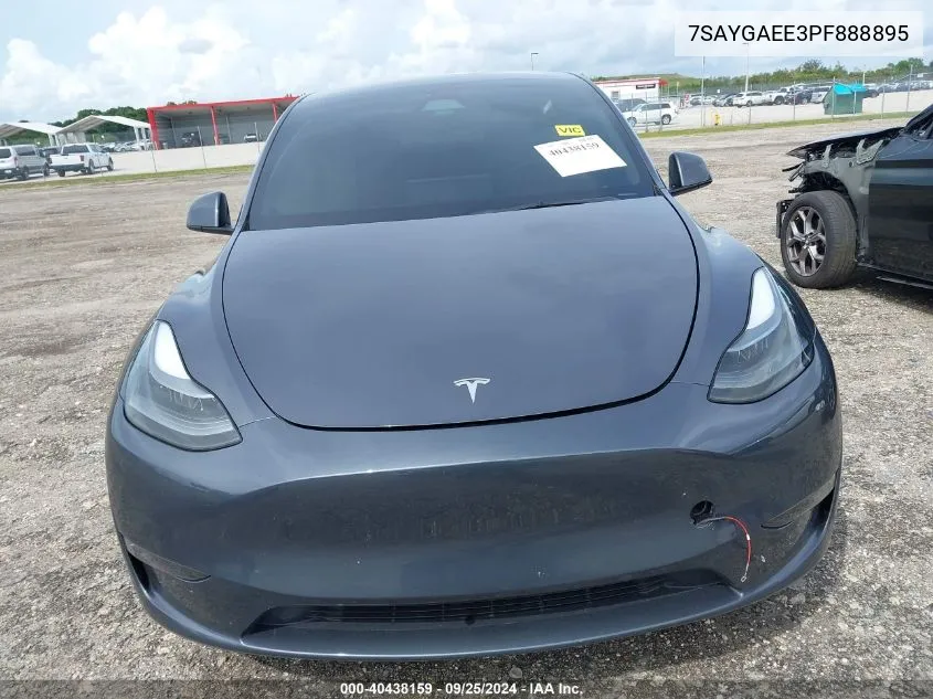 2023 Tesla Model Y Awd/Long Range Dual Motor All-Wheel Drive VIN: 7SAYGAEE3PF888895 Lot: 40438159