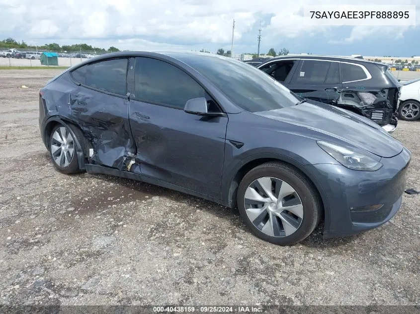 2023 Tesla Model Y Awd/Long Range Dual Motor All-Wheel Drive VIN: 7SAYGAEE3PF888895 Lot: 40438159