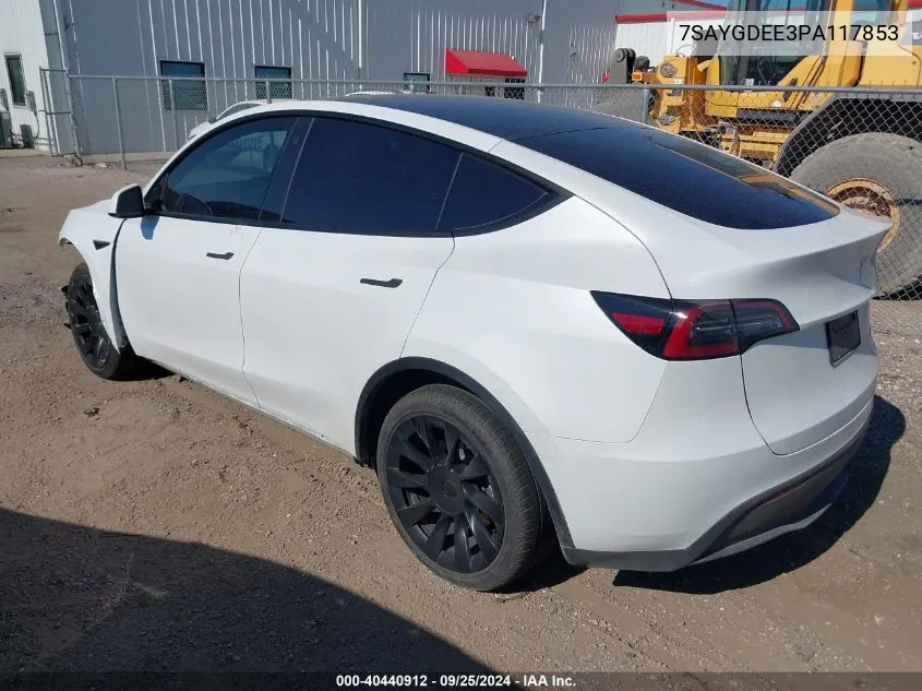 7SAYGDEE3PA117853 2023 Tesla Model Y Awd/Long Range Dual Motor All-Wheel Drive