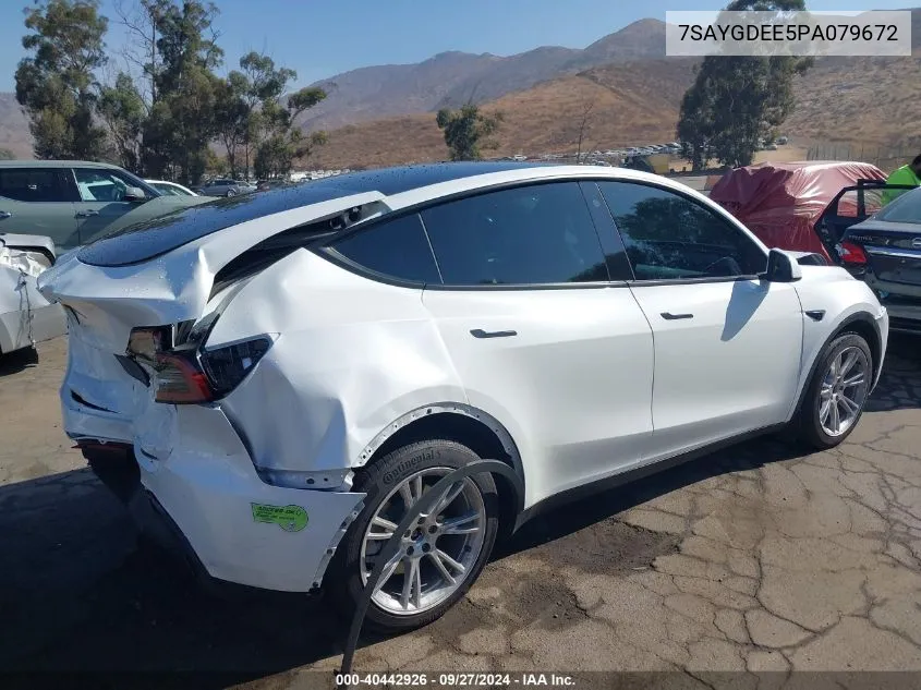 7SAYGDEE5PA079672 2023 Tesla Model Y Awd/Long Range Dual Motor All-Wheel Drive