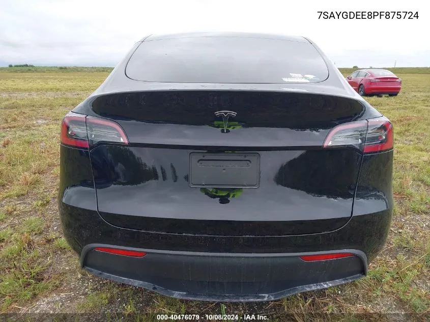 2023 Tesla Model Y Awd/Long Range Dual Motor All-Wheel Drive VIN: 7SAYGDEE8PF875724 Lot: 40476079