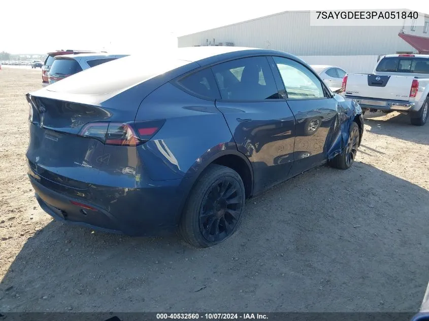 7SAYGDEE3PA051840 2023 Tesla Model Y