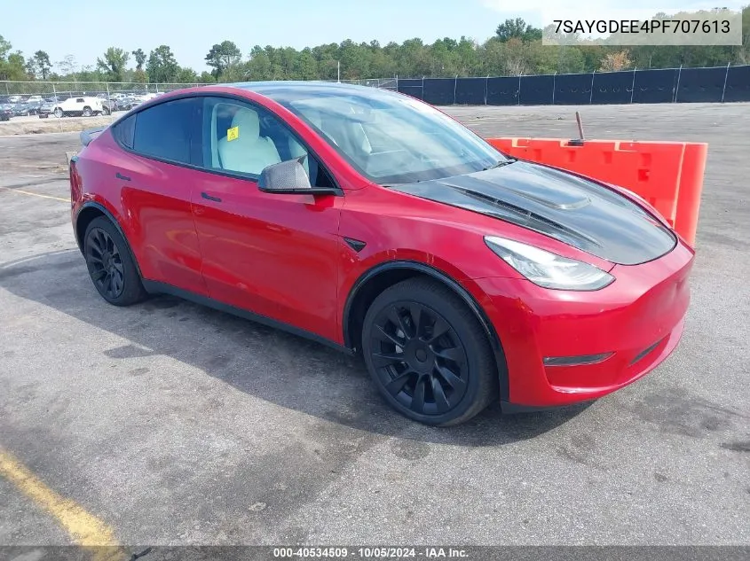 2023 Tesla Model Y VIN: 7SAYGDEE4PF707613 Lot: 40534509