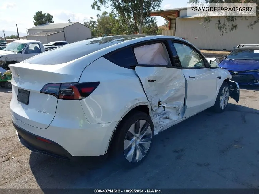 2023 Tesla Model Y Awd/Long Range Dual Motor All-Wheel Drive VIN: 7SAYGDEE9PA036887 Lot: 40714512