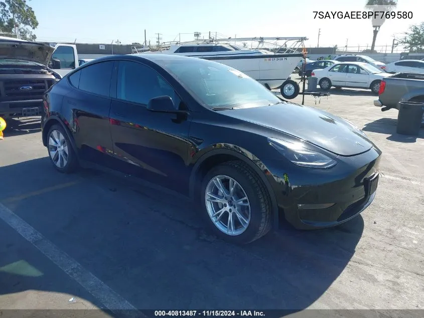 2023 Tesla Model Y Awd/Long Range Dual Motor All-Wheel Drive VIN: 7SAYGAEE8PF769580 Lot: 40813487