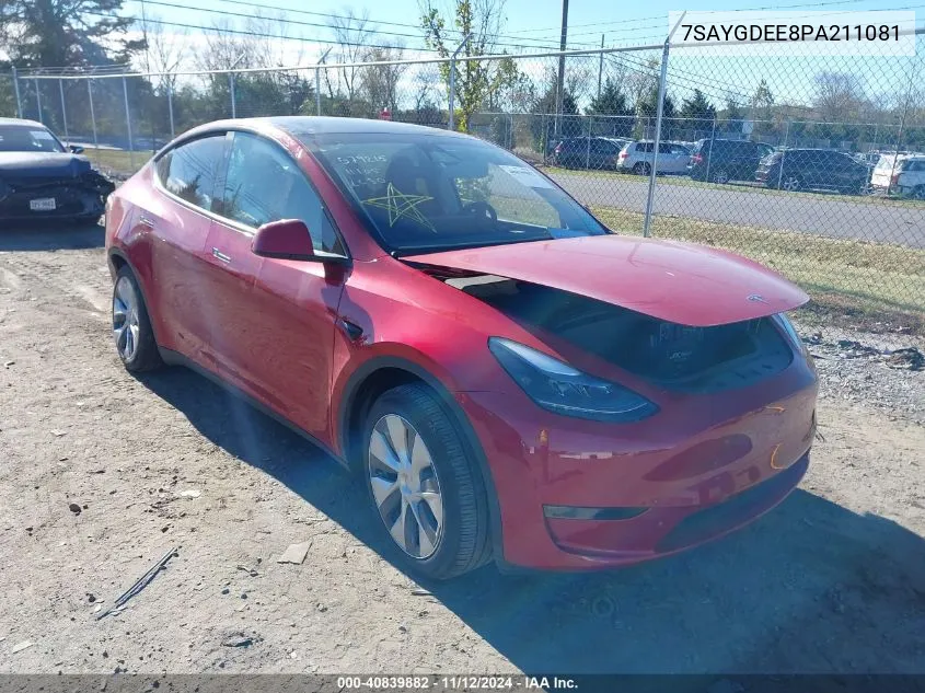 7SAYGDEE8PA211081 2023 Tesla Model Y Awd/Long Range Dual Motor All-Wheel Drive