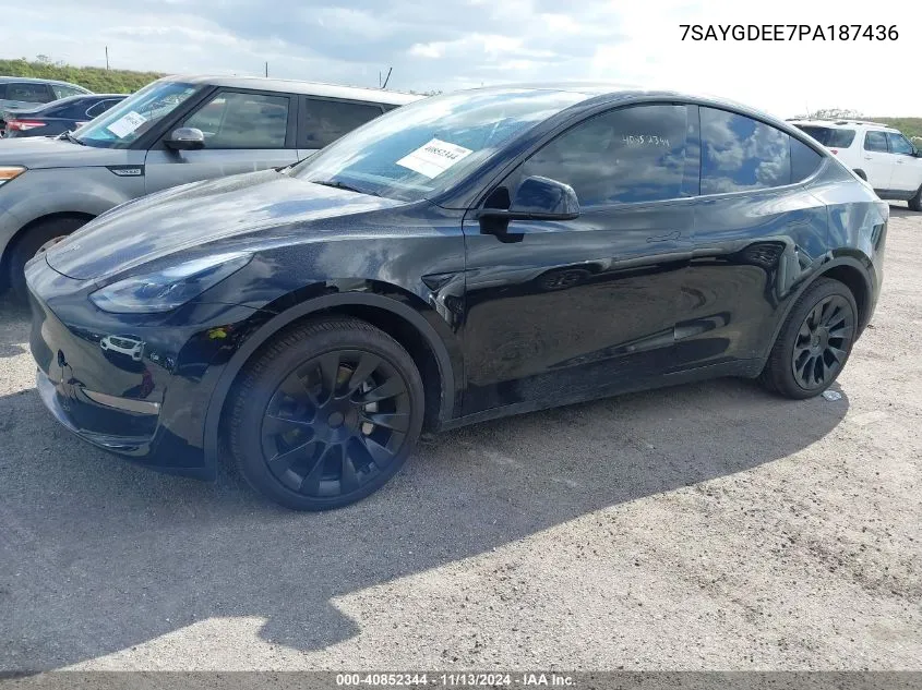 7SAYGDEE7PA187436 2023 Tesla Model Y Awd/Long Range Dual Motor All-Wheel Drive