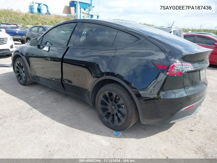 7SAYGDEE7PA187436 2023 Tesla Model Y Awd/Long Range Dual Motor All-Wheel Drive