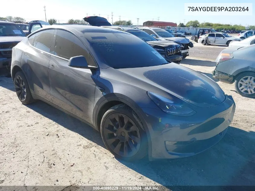 2023 Tesla Model Y Awd/Long Range Dual Motor All-Wheel Drive VIN: 7SAYGDEE9PA203264 Lot: 40895229