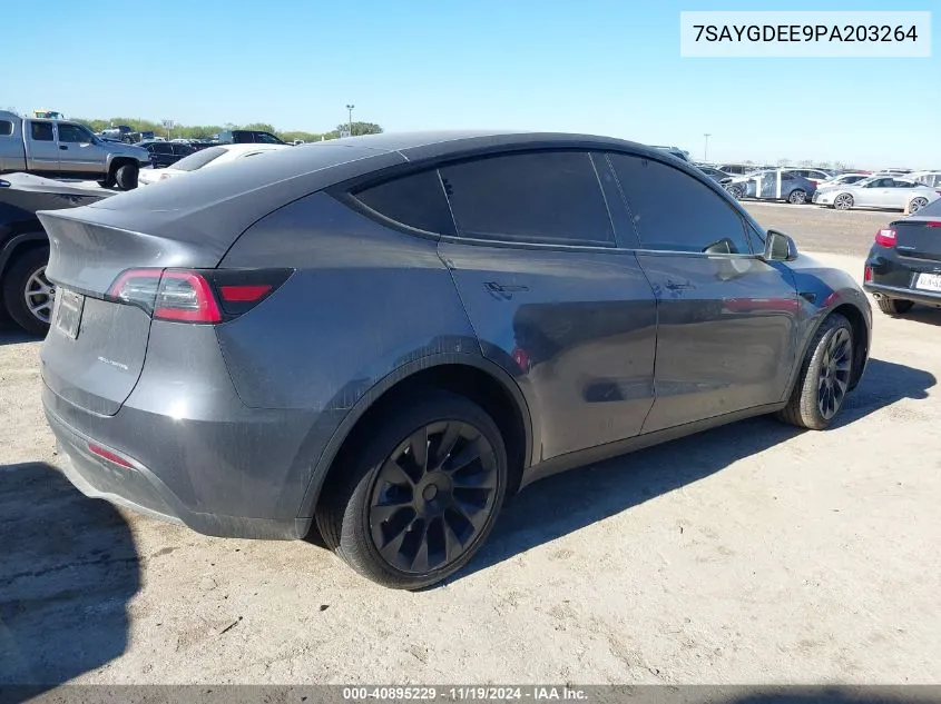 2023 Tesla Model Y Awd/Long Range Dual Motor All-Wheel Drive VIN: 7SAYGDEE9PA203264 Lot: 40895229