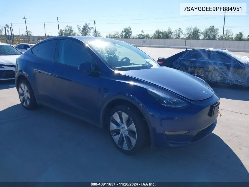 2023 Tesla Model Y Awd/Long Range Dual Motor All-Wheel Drive VIN: 7SAYGDEE9PF884951 Lot: 40911657