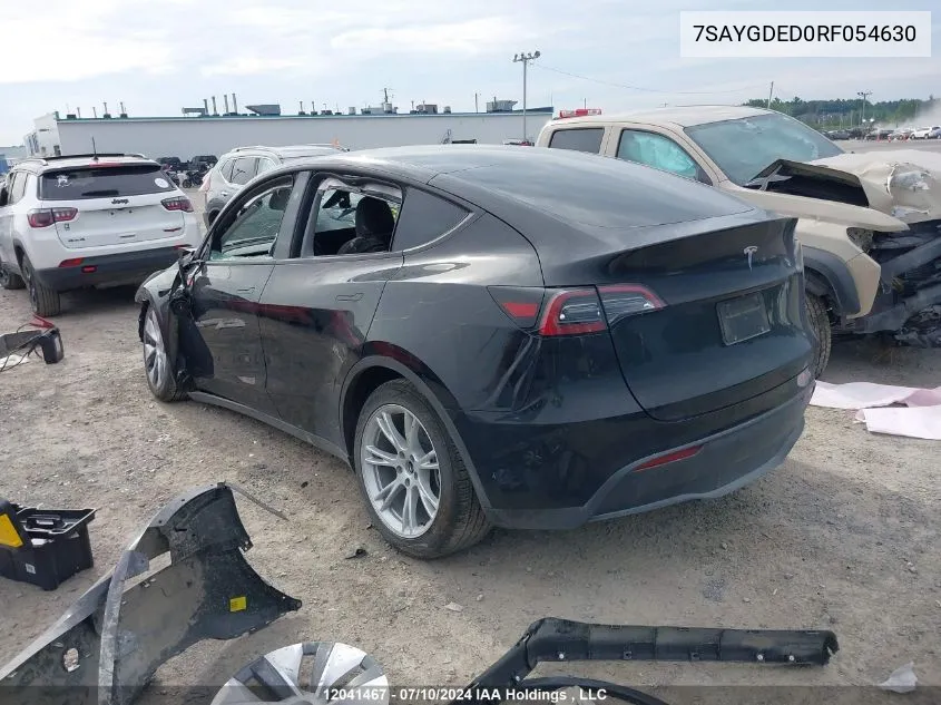 2024 Tesla Model Y VIN: 7SAYGDED0RF054630 Lot: 12041467