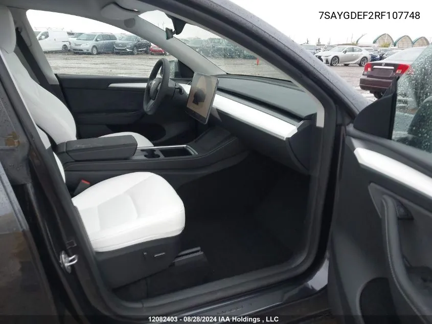 7SAYGDEF2RF107748 2024 Tesla Model Y