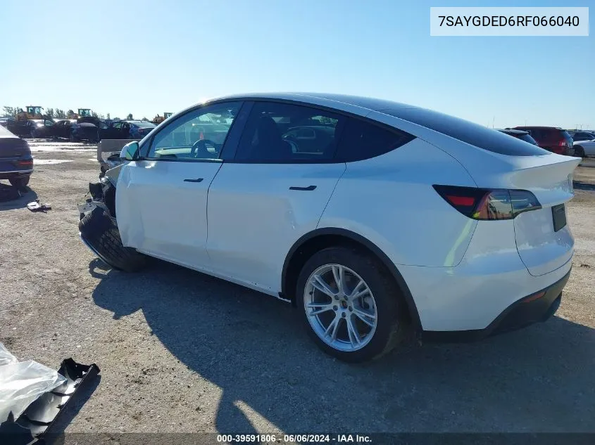 7SAYGDED6RF066040 2024 Tesla Model Y Rwd