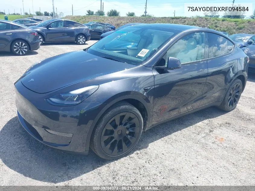 7SAYGDEDXRF094584 2024 Tesla Model Y Long Range/Rwd