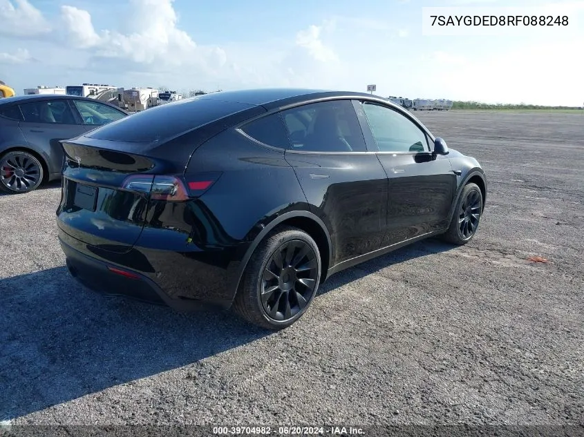 7SAYGDED8RF088248 2024 Tesla Model Y Long Range/Rwd