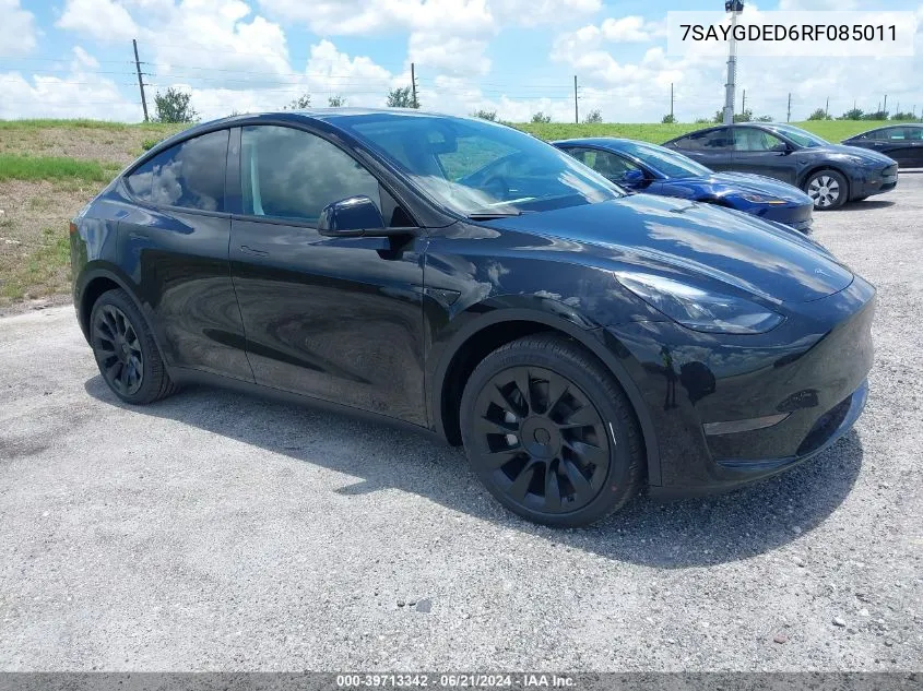 2024 Tesla Model Y Long Range/Rwd VIN: 7SAYGDED6RF085011 Lot: 39713342