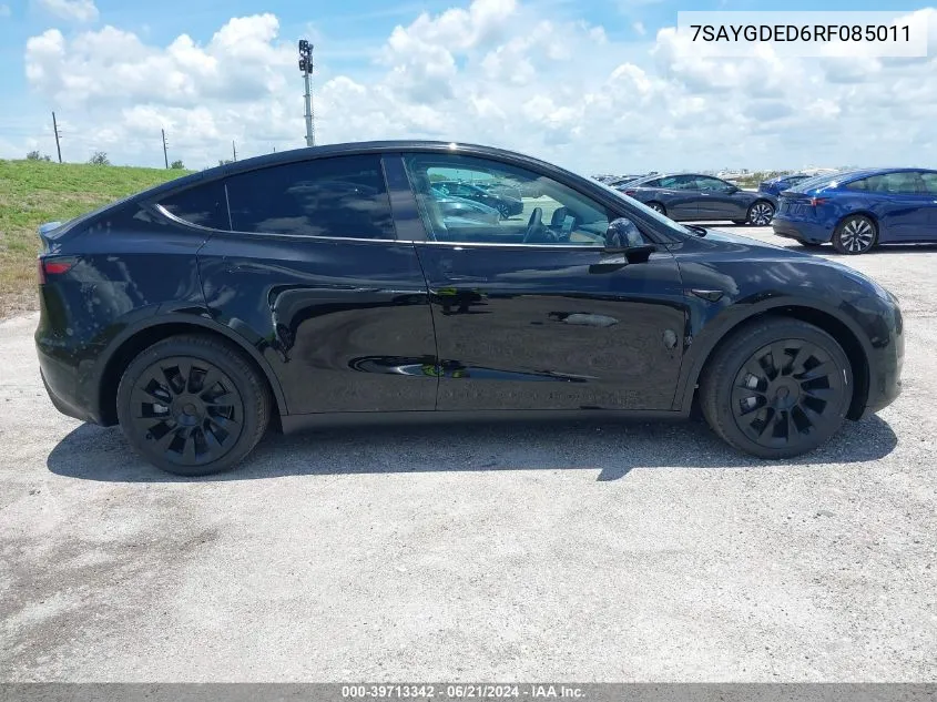 7SAYGDED6RF085011 2024 Tesla Model Y Long Range/Rwd