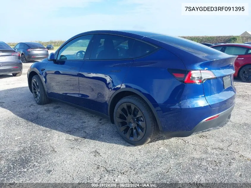 7SAYGDED3RF091395 2024 Tesla Model Y Long Range/Rwd