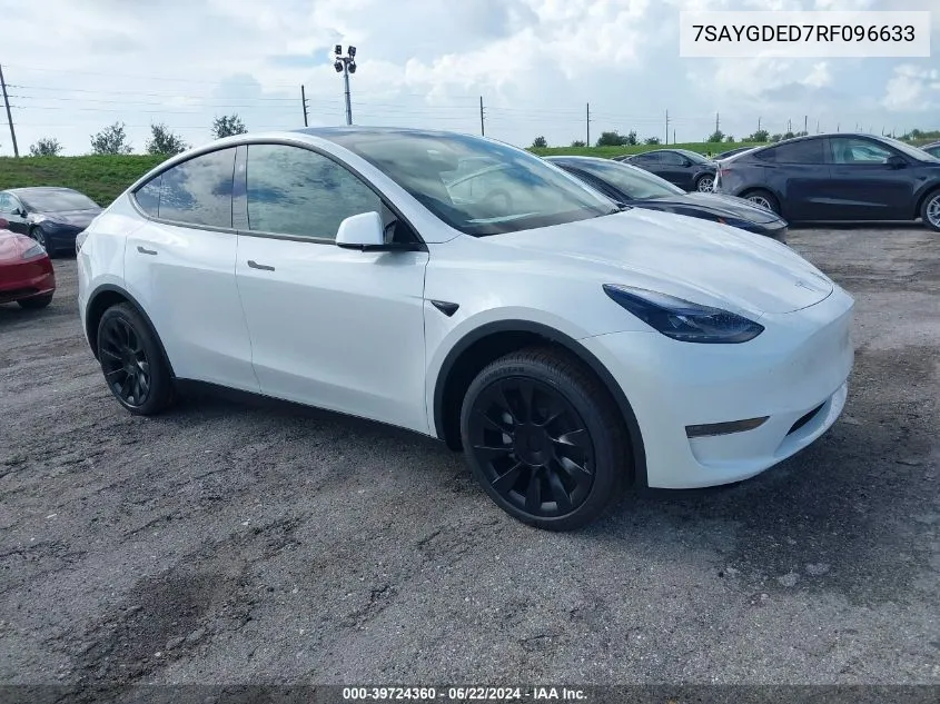 7SAYGDED7RF096633 2024 Tesla Model Y Long Range/Rwd