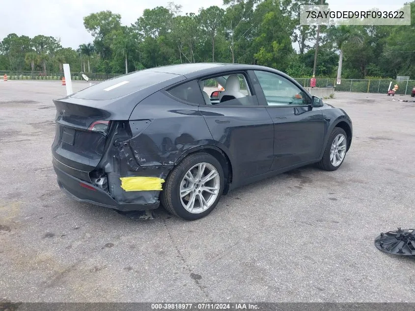 7SAYGDED9RF093622 2024 Tesla Model Y Long Range/Rwd