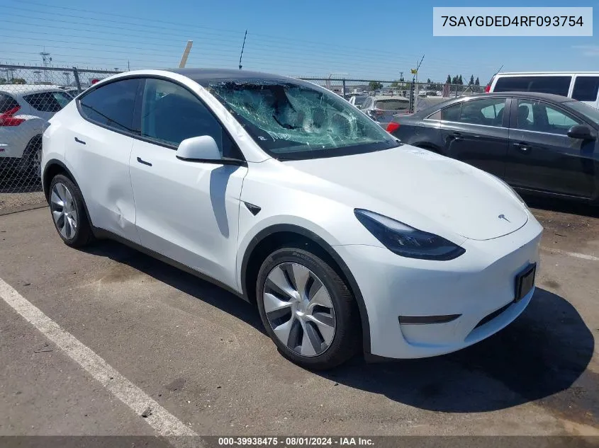 7SAYGDED4RF093754 2024 Tesla Model Y Long Range/Rwd