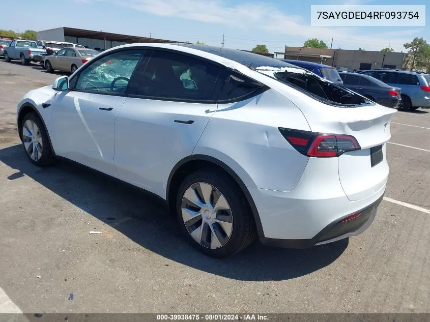 7SAYGDED4RF093754 2024 Tesla Model Y Long Range/Rwd