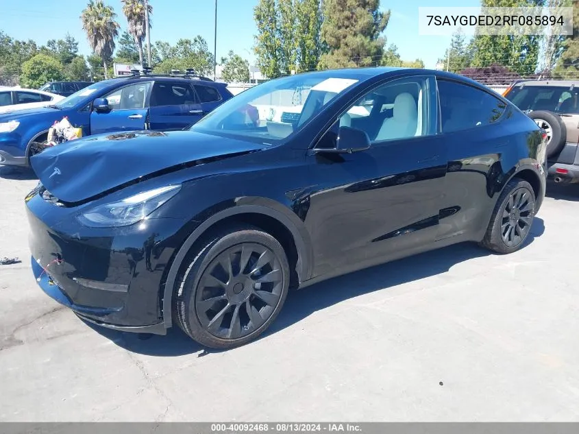 7SAYGDED2RF085894 2024 Tesla Model Y Long Range/Rwd