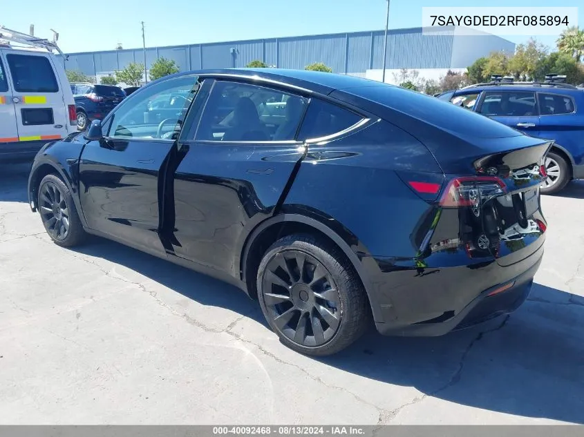 7SAYGDED2RF085894 2024 Tesla Model Y Long Range/Rwd