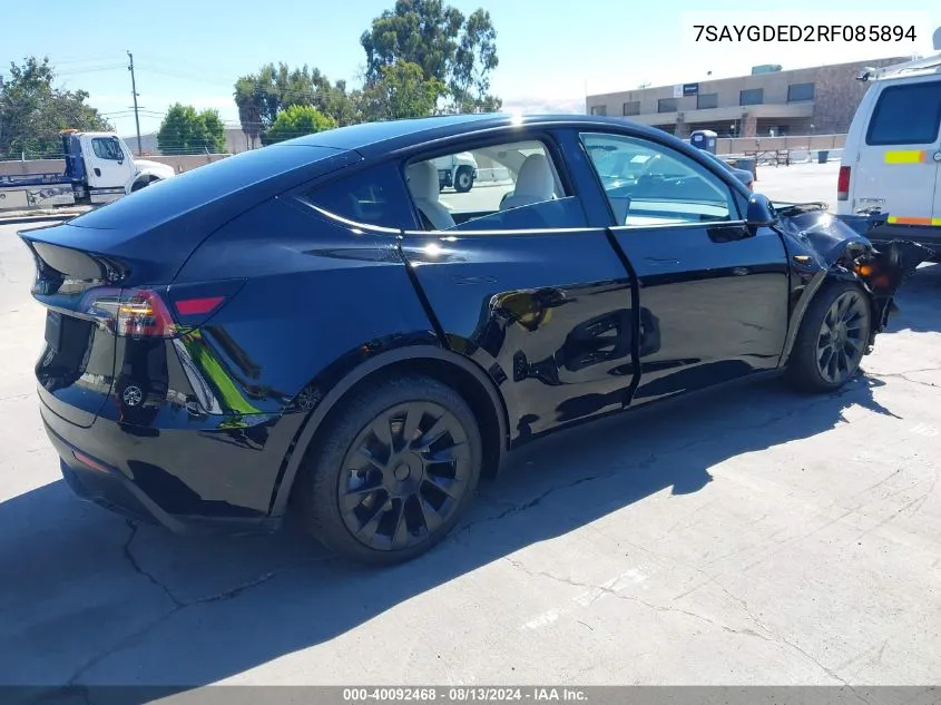 7SAYGDED2RF085894 2024 Tesla Model Y Long Range/Rwd