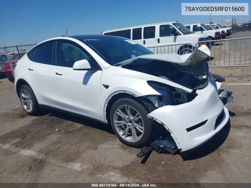 7SAYGDED5RF015600 2024 Tesla Model Y Long Range/Rwd