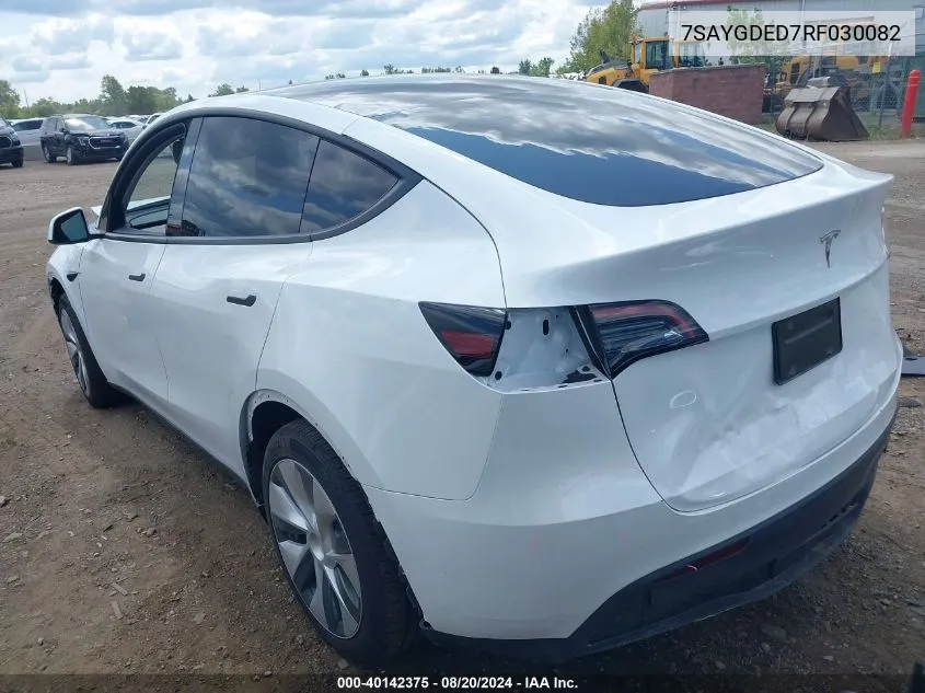 7SAYGDED7RF030082 2024 Tesla Model Y