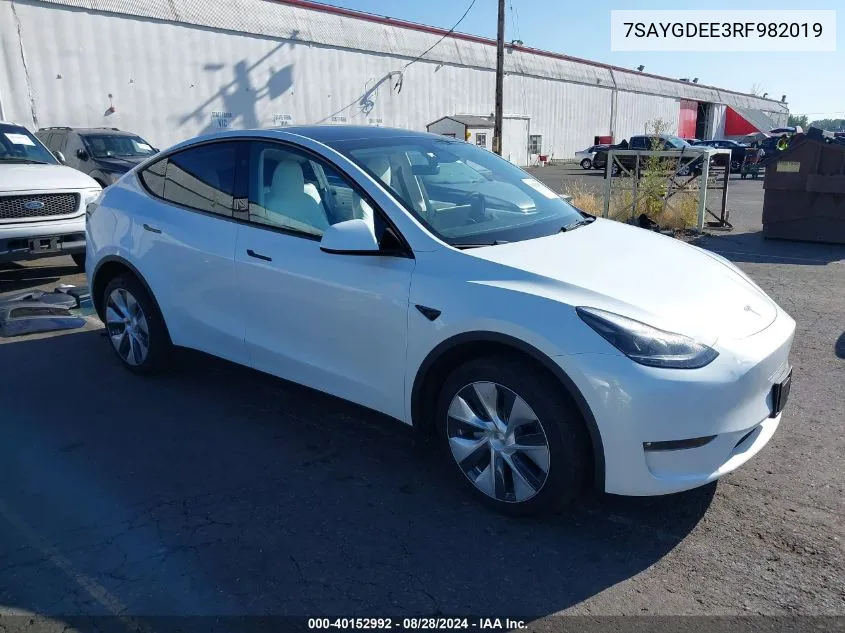 7SAYGDEE3RF982019 2024 Tesla Model Y Long Range Dual Motor All-Wheel Drive