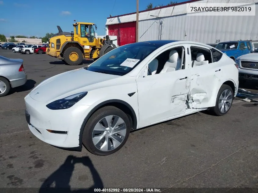 7SAYGDEE3RF982019 2024 Tesla Model Y Long Range Dual Motor All-Wheel Drive