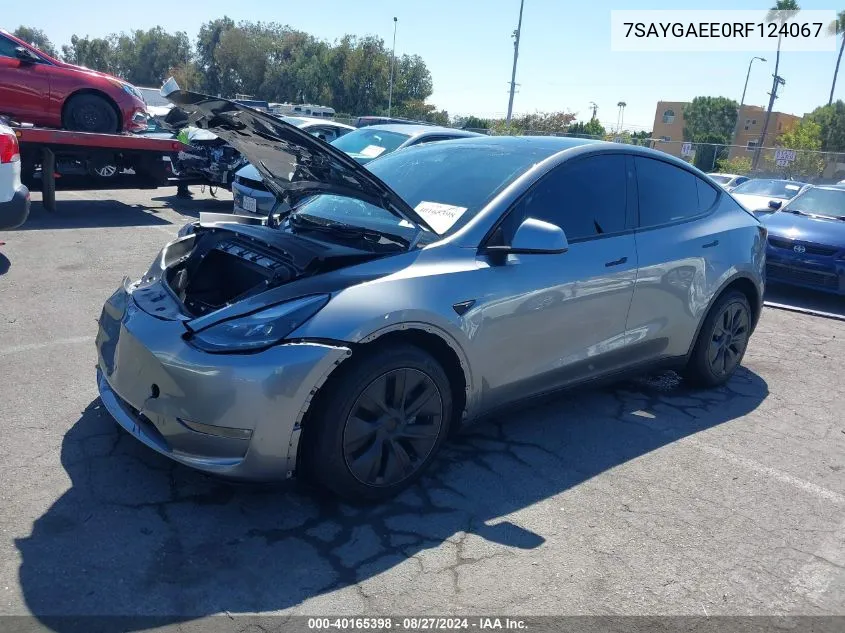 7SAYGAEE0RF124067 2024 Tesla Model Y Long Range Dual Motor All-Wheel Drive