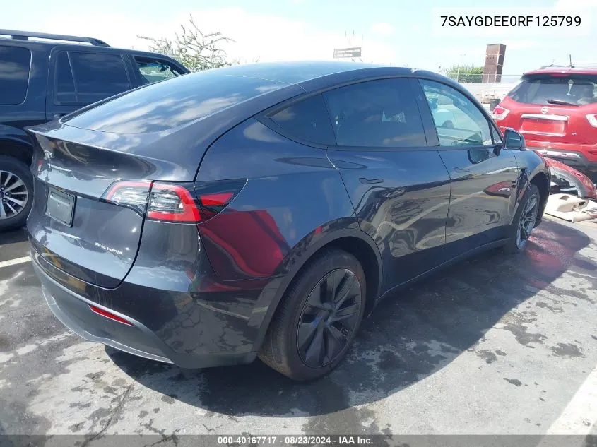 7SAYGDEE0RF125799 2024 Tesla Model Y