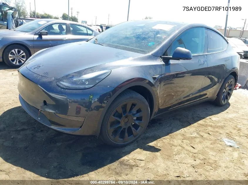 7SAYGDED7RF101989 2024 Tesla Model Y