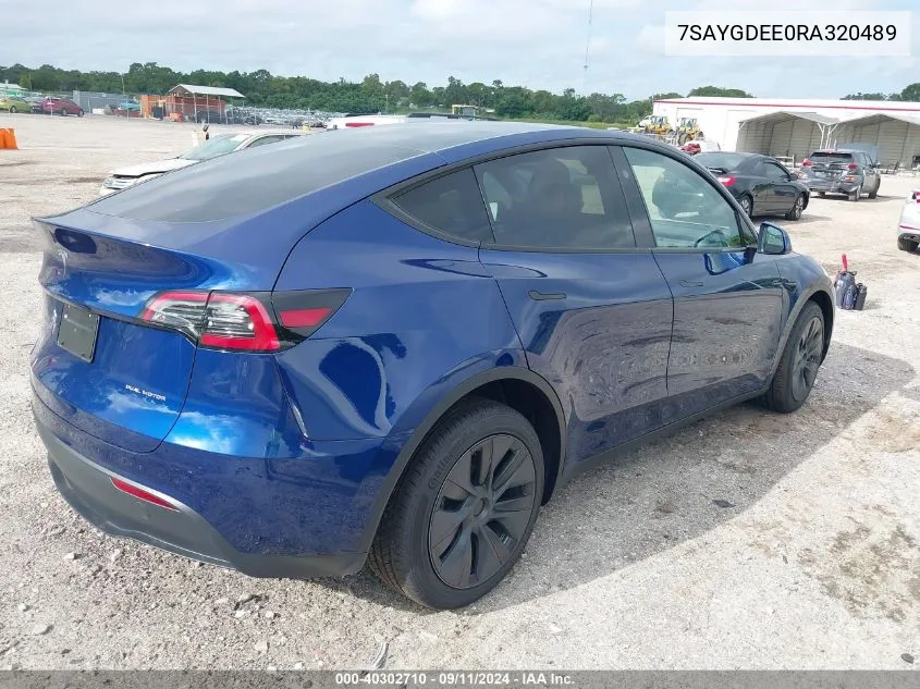 7SAYGDEE0RA320489 2024 Tesla Model Y