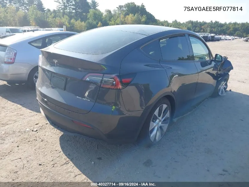 7SAYGAEE5RF077814 2024 Tesla Model Y