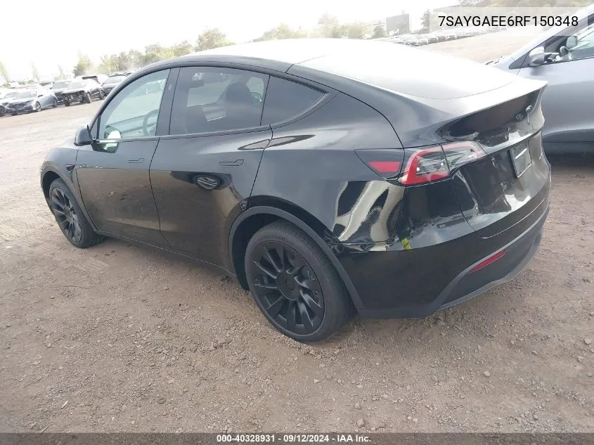 7SAYGAEE6RF150348 2024 Tesla Model Y