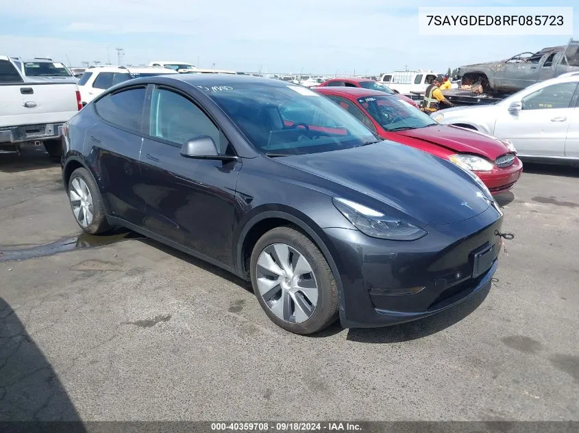 2024 Tesla Model Y Long Range Dual Motor All-Wheel Drive/Rwd VIN: 7SAYGDED8RF085723 Lot: 40359708