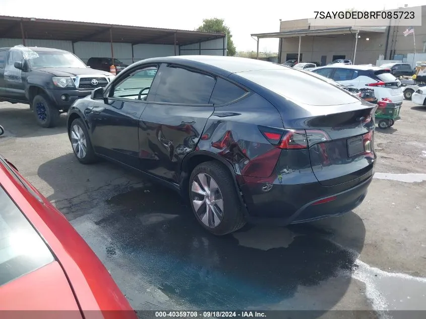 2024 Tesla Model Y Long Range Dual Motor All-Wheel Drive/Rwd VIN: 7SAYGDED8RF085723 Lot: 40359708