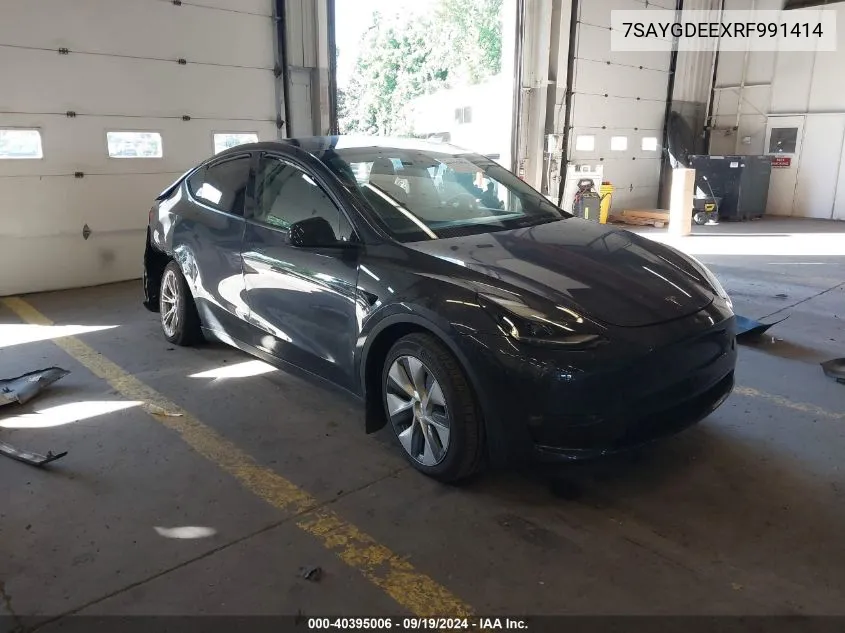 2024 Tesla Model Y Long Range Dual Motor All-Wheel Drive VIN: 7SAYGDEEXRF991414 Lot: 40395006