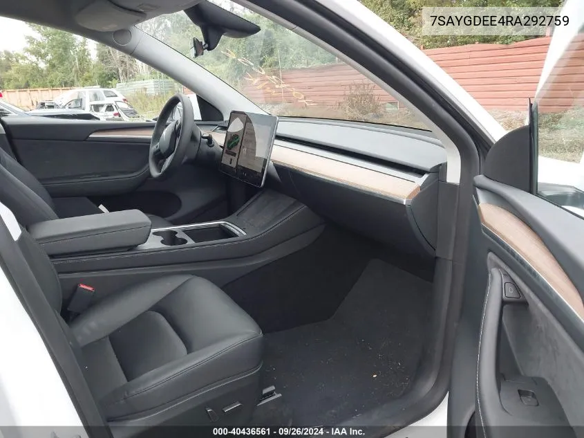 7SAYGDEE4RA292759 2024 Tesla Model Y