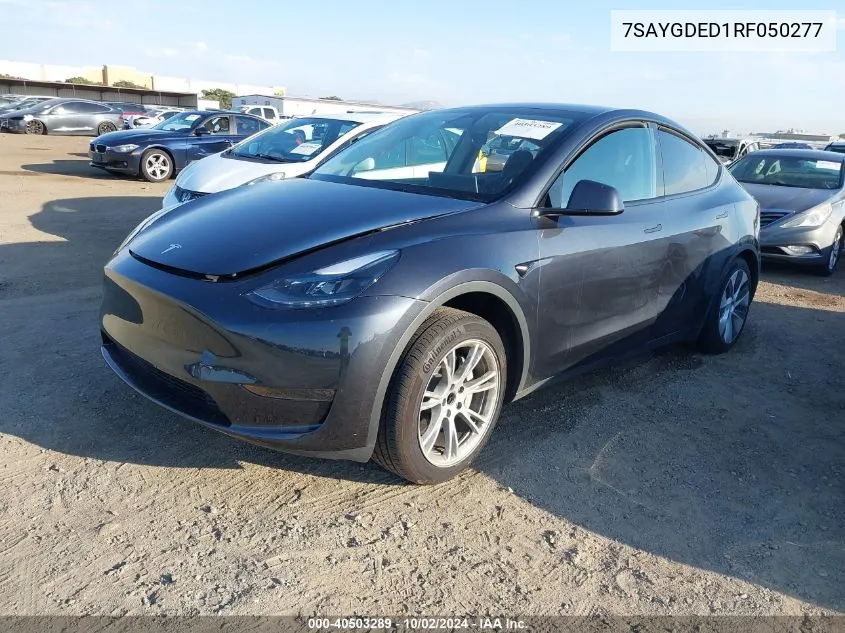 2024 Tesla Model Y Long Range Dual Motor All-Wheel Drive VIN: 7SAYGDED1RF050277 Lot: 40503289