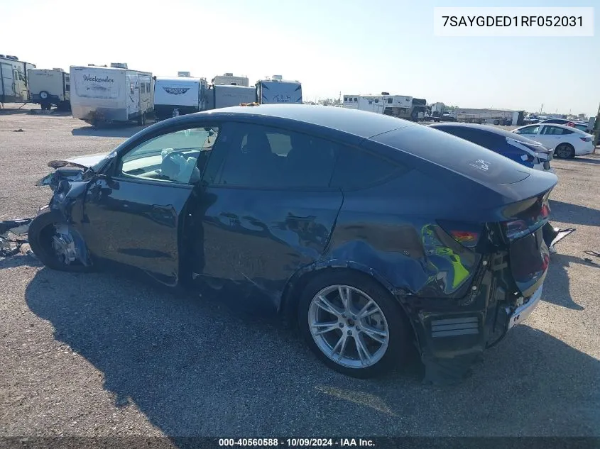 7SAYGDED1RF052031 2024 Tesla Model Y